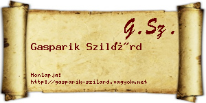 Gasparik Szilárd névjegykártya